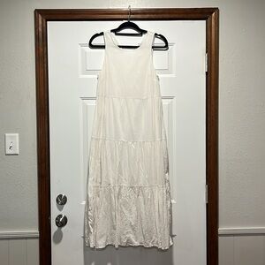 A New Day White XS / S Light Weight Sleeveless Long Dress Round Neck